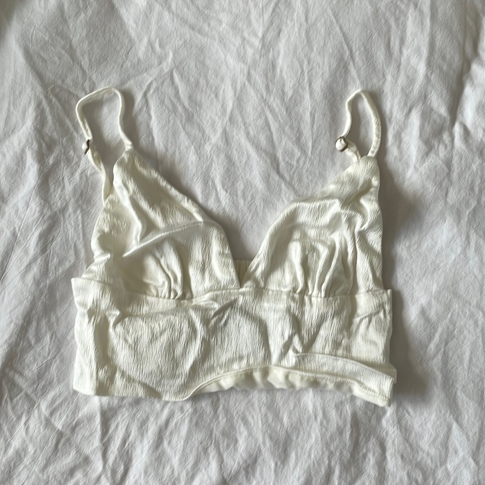 Zara | Satin bra top | white | XS